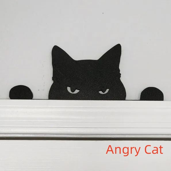 Metal Adorable Cat Door Topper