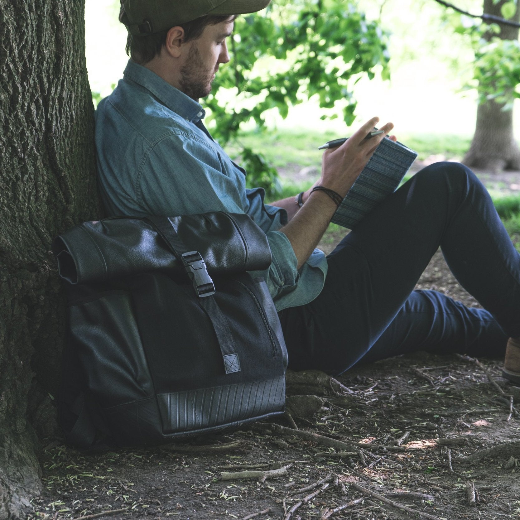 Recycled Tire & Vinyl Backpack