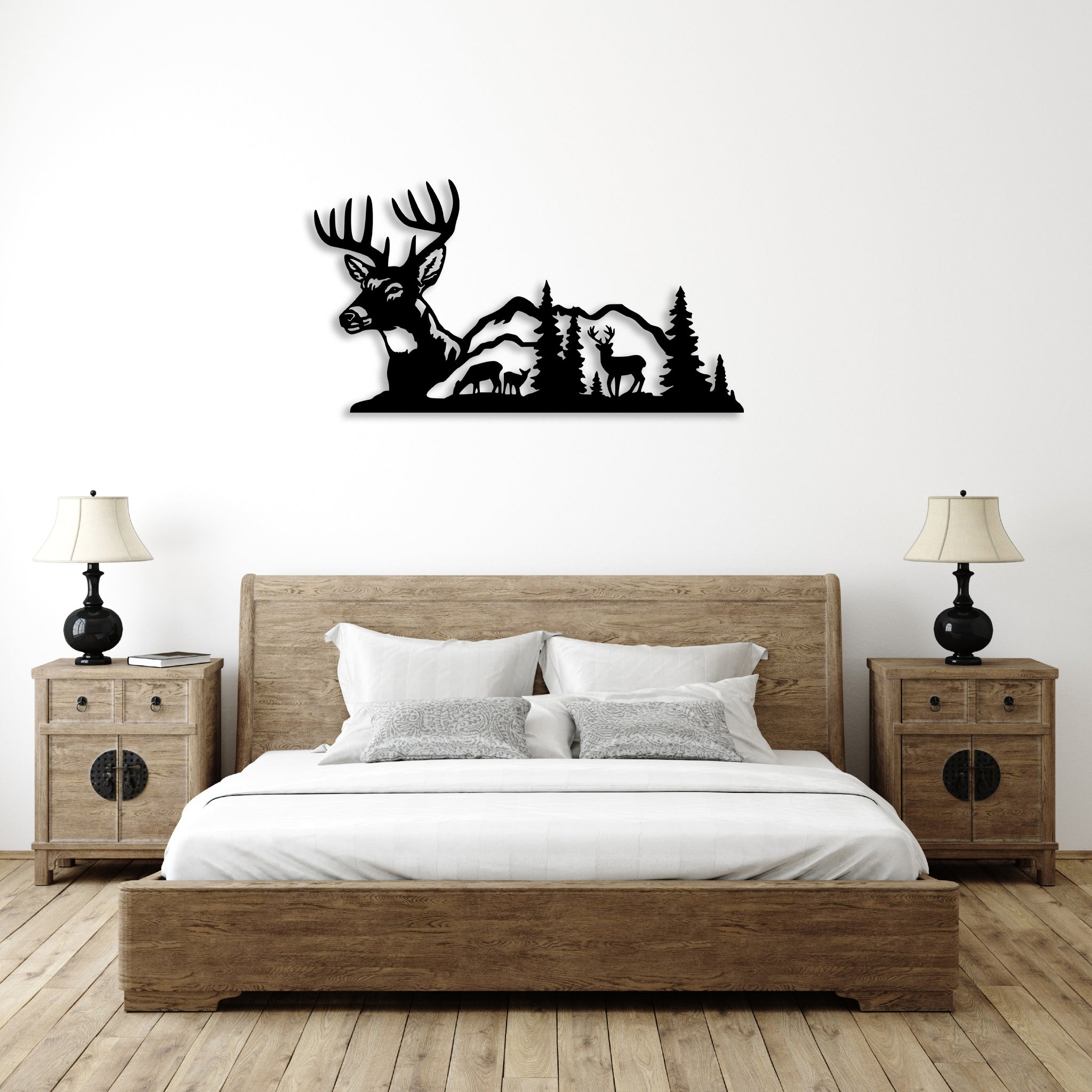 Deer Mountain View - Metal Wall Art