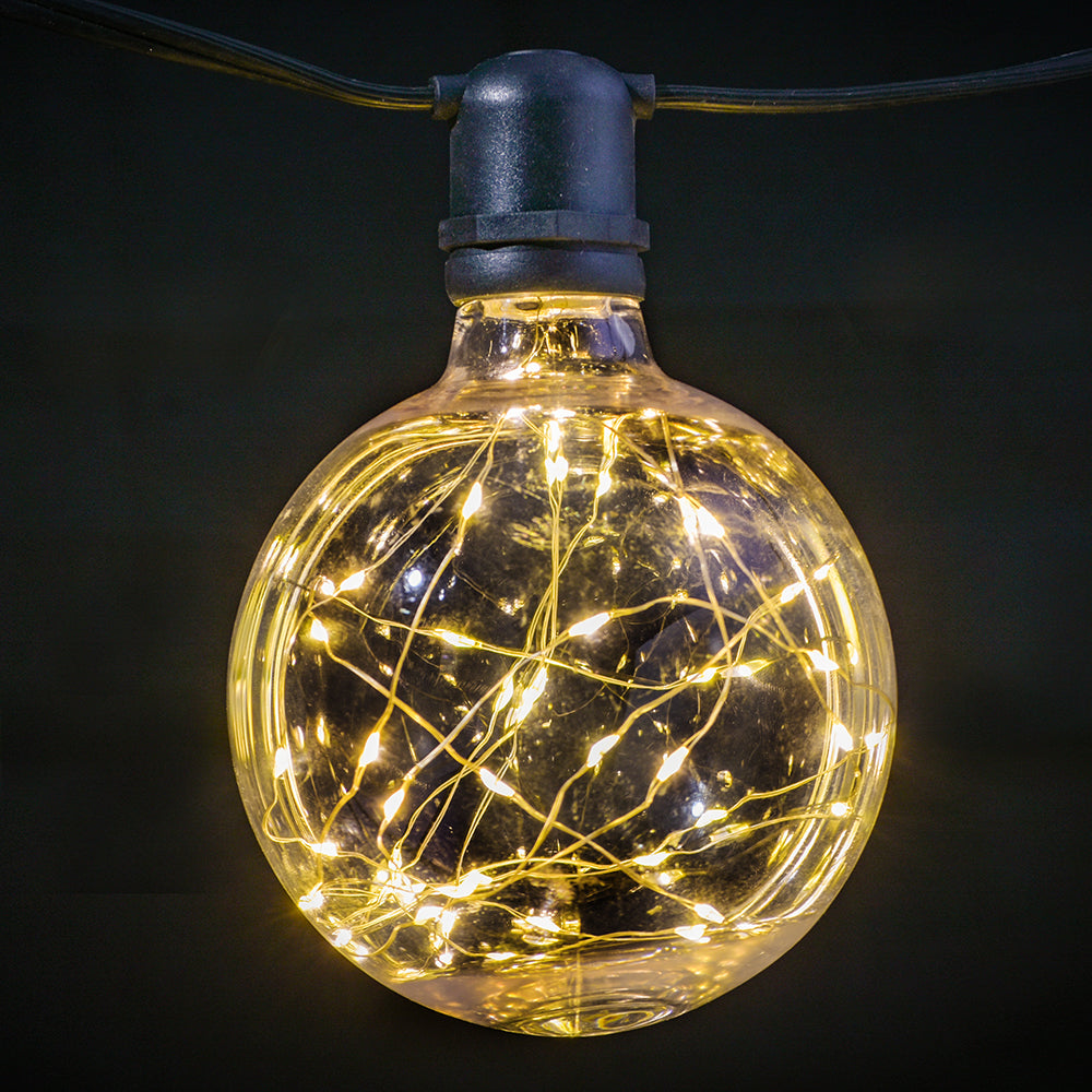 G125 Plastic Globe Bulb with Fairy Lights Inside