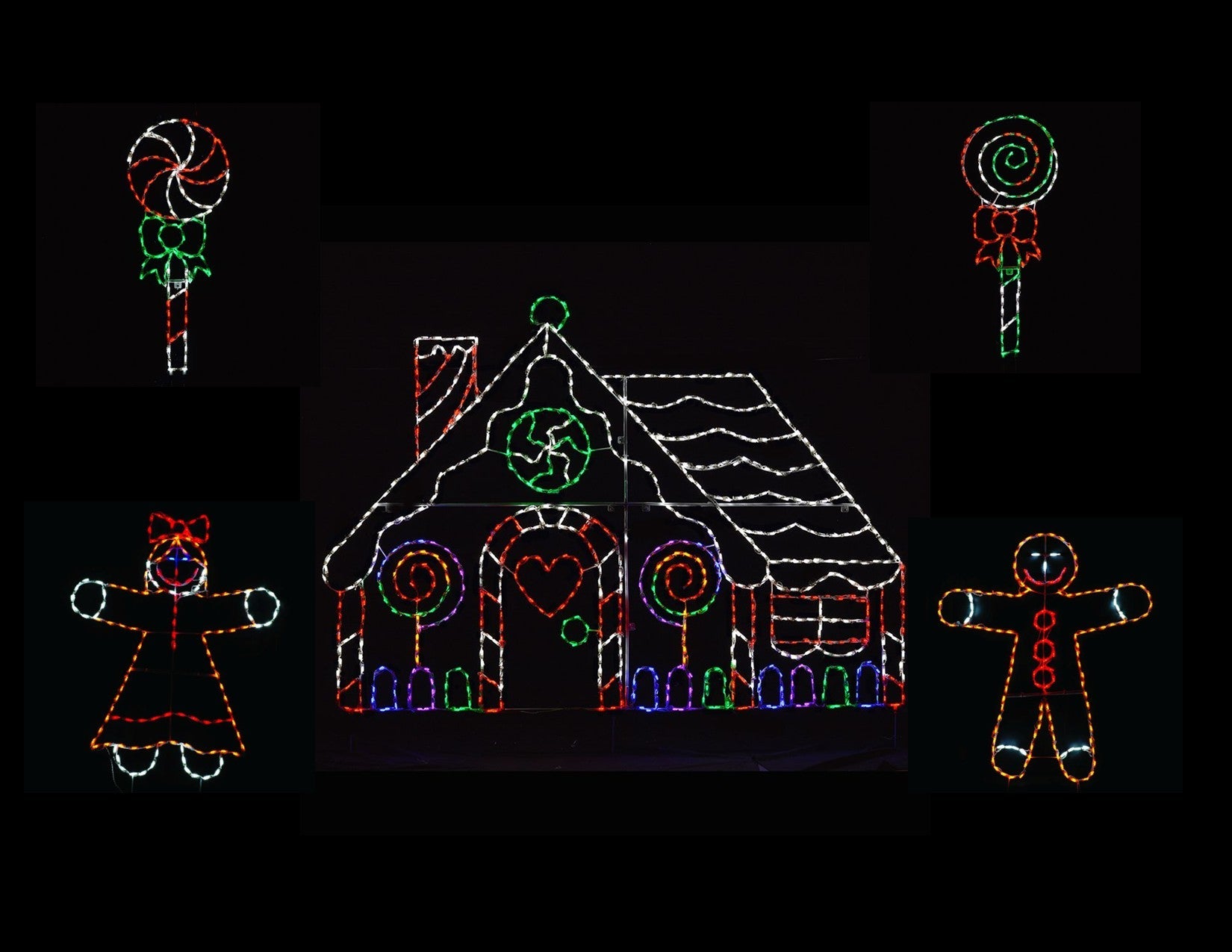 Gingerbread Boy, Girl, House, Lollipop 1, and Lollipop2