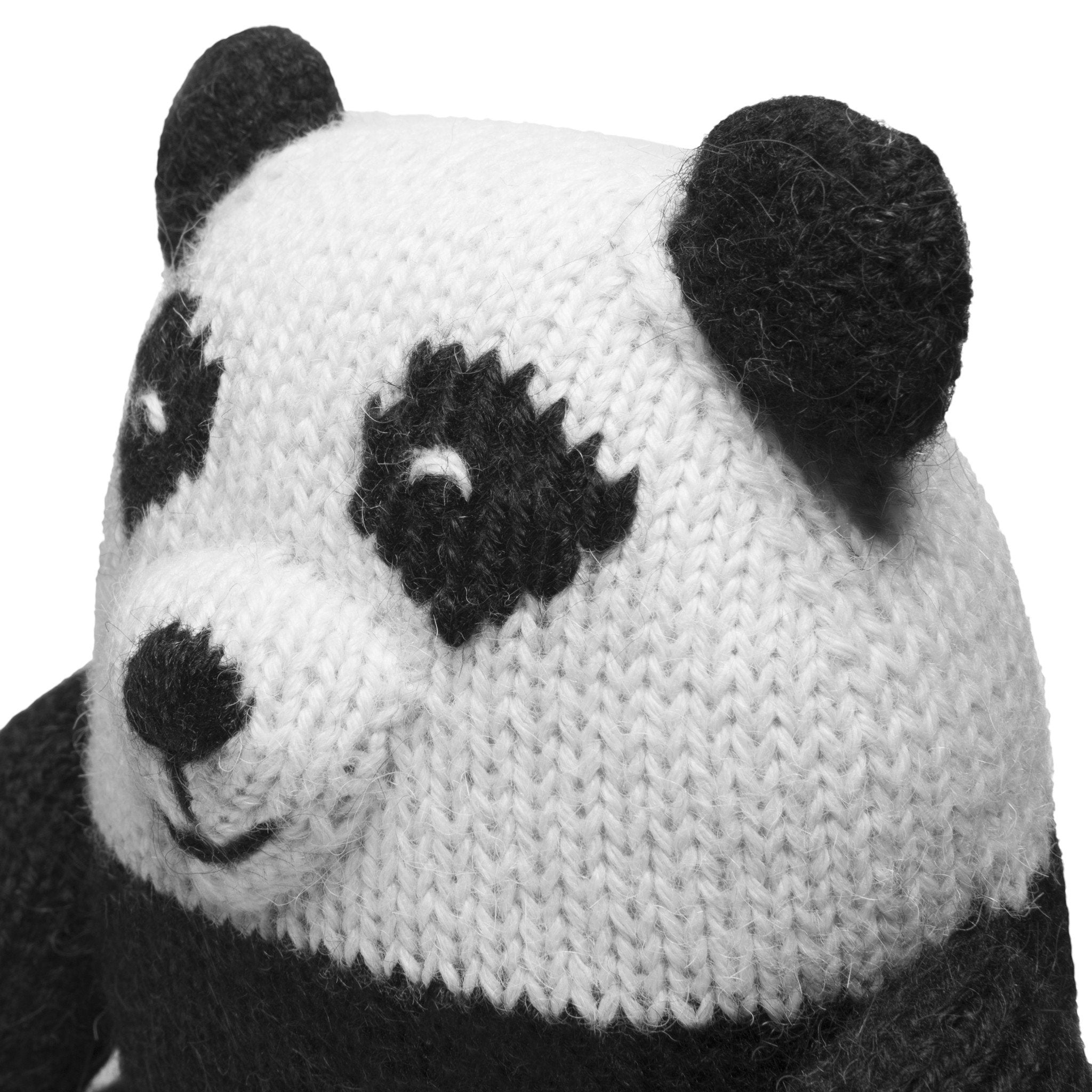 Knit Alpaca Stuffed Panda