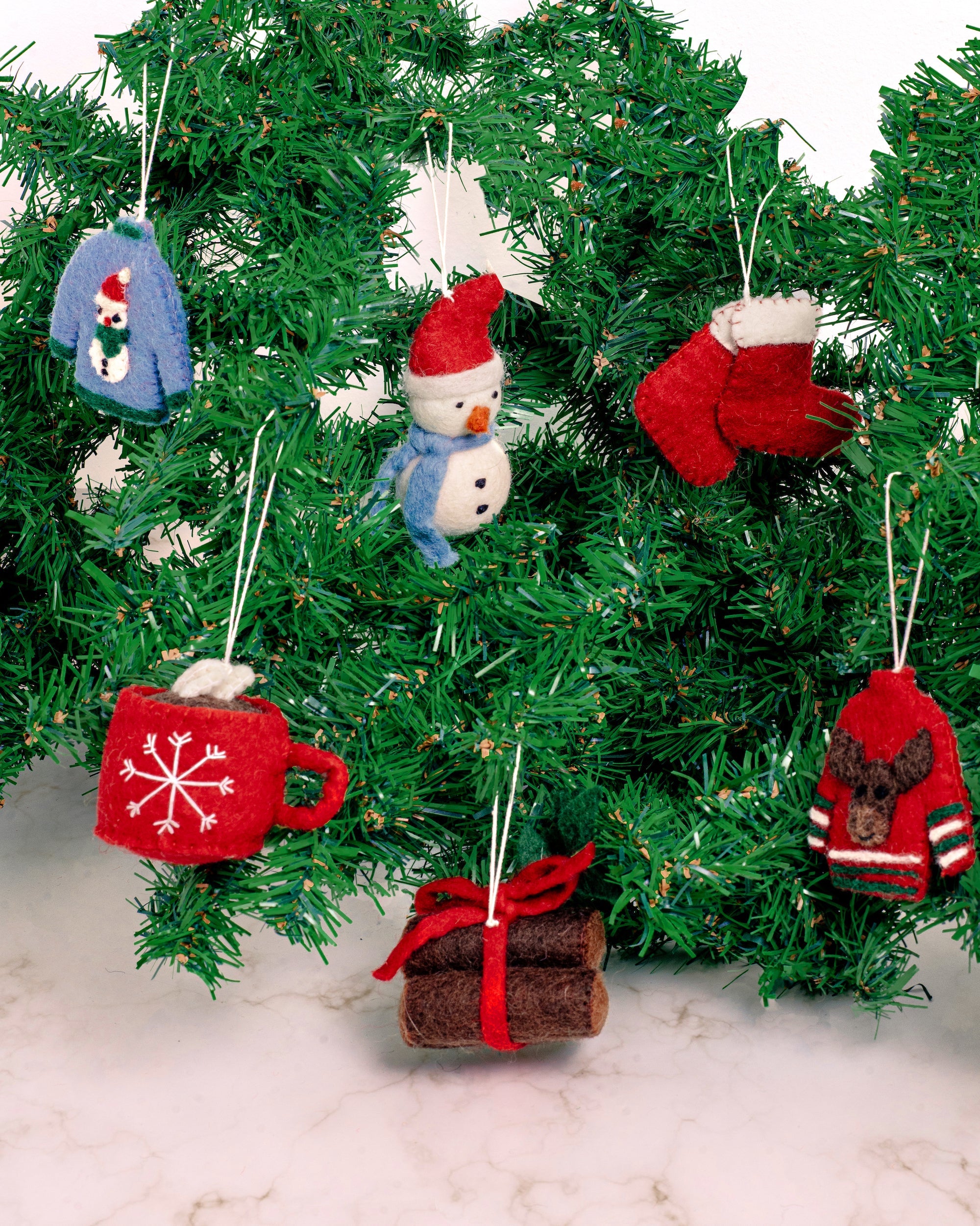 Felt Cozy Winter Ornaments