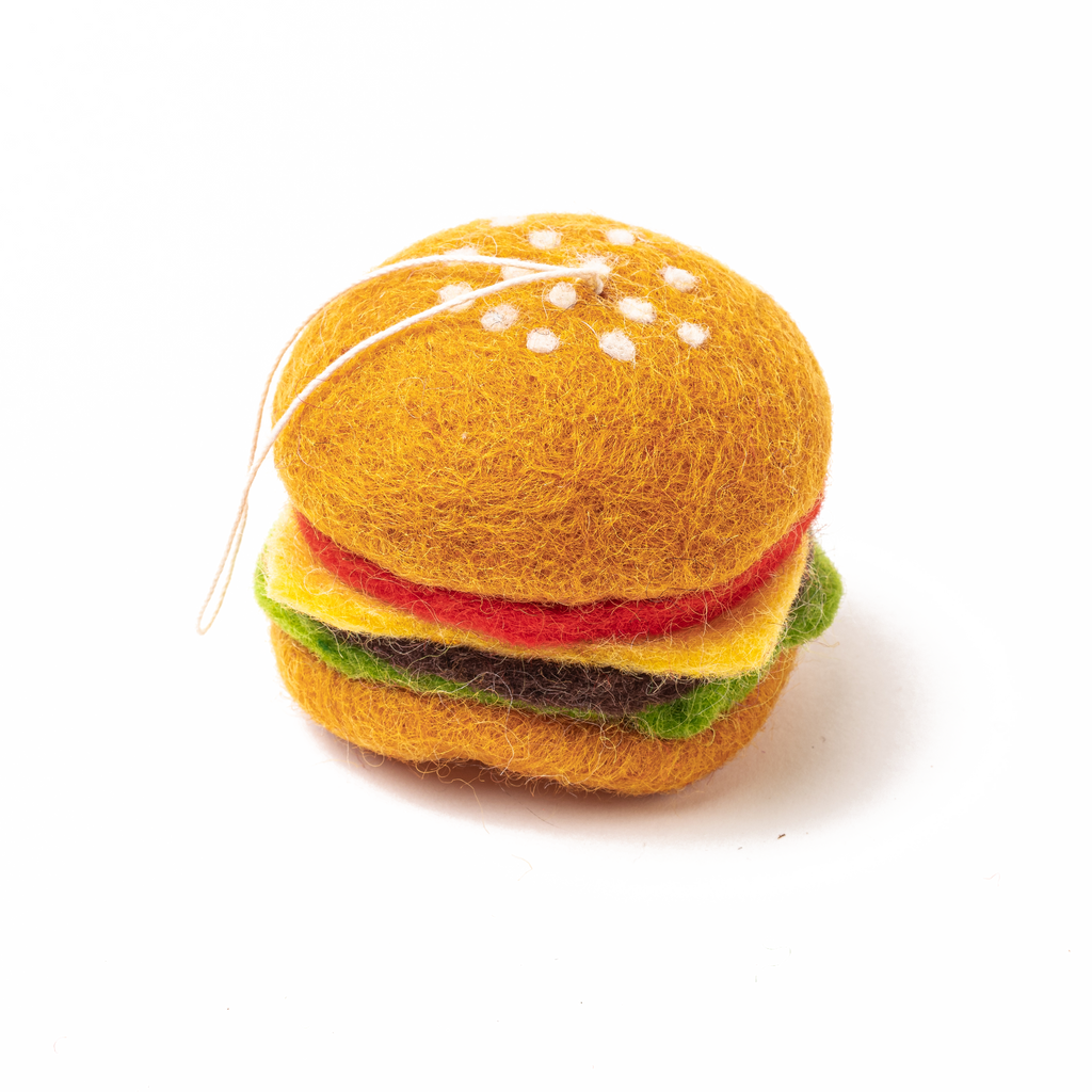 Felt Burger Ornament