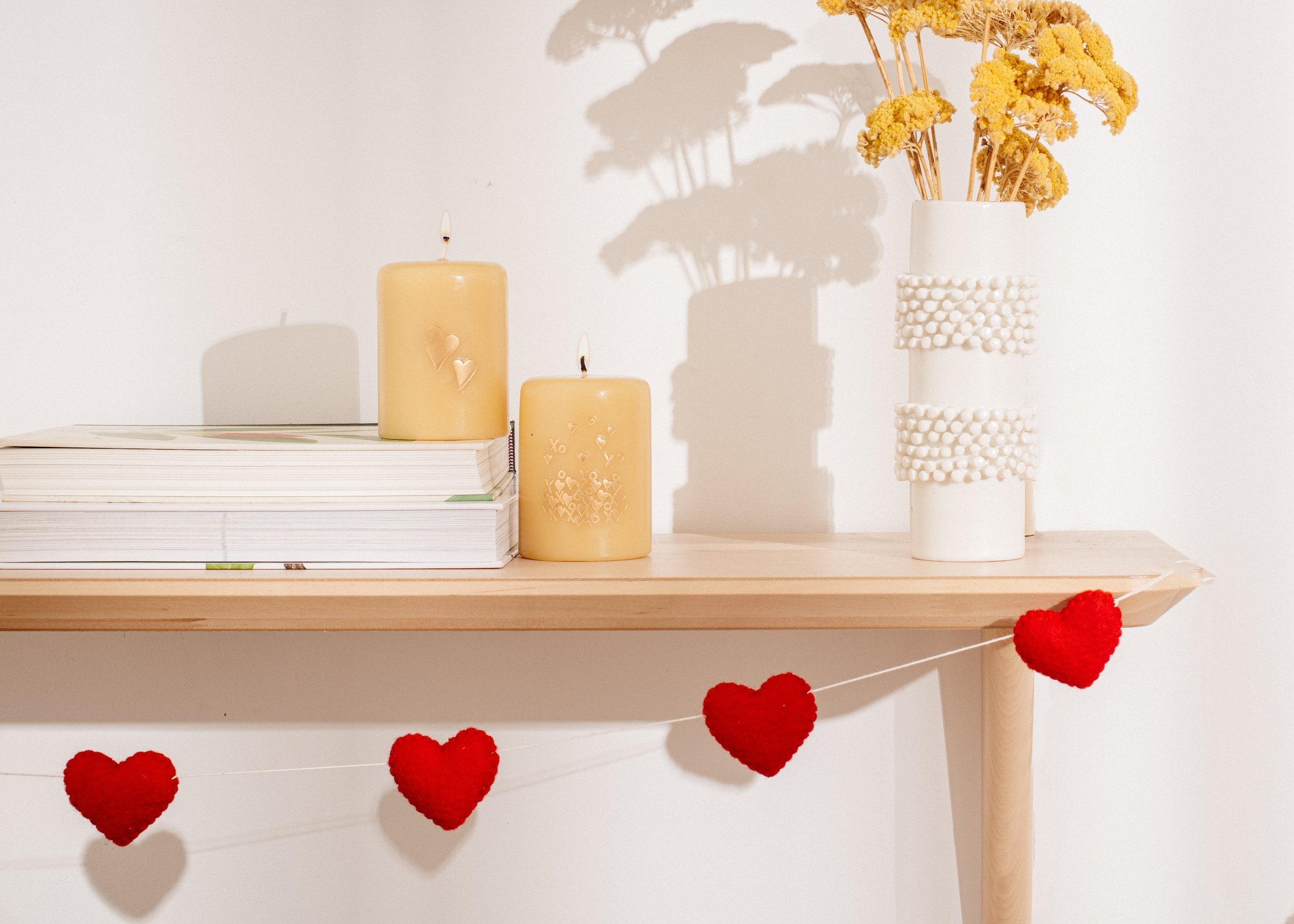 Felt Red Heart Garland