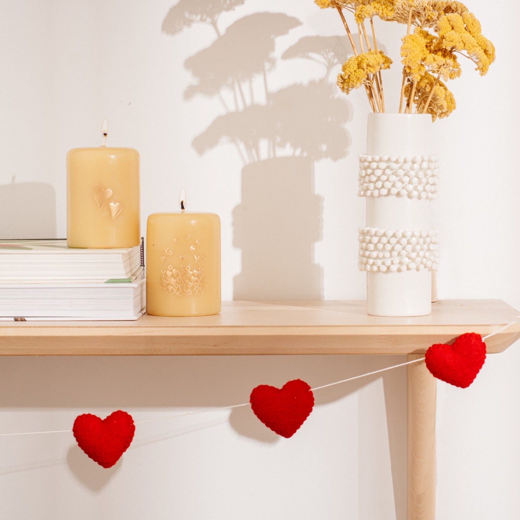 Felt Red Heart Garland