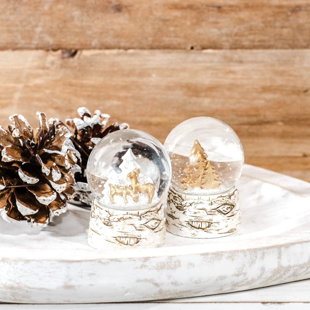 Mini Deer + Tree Snowglobes