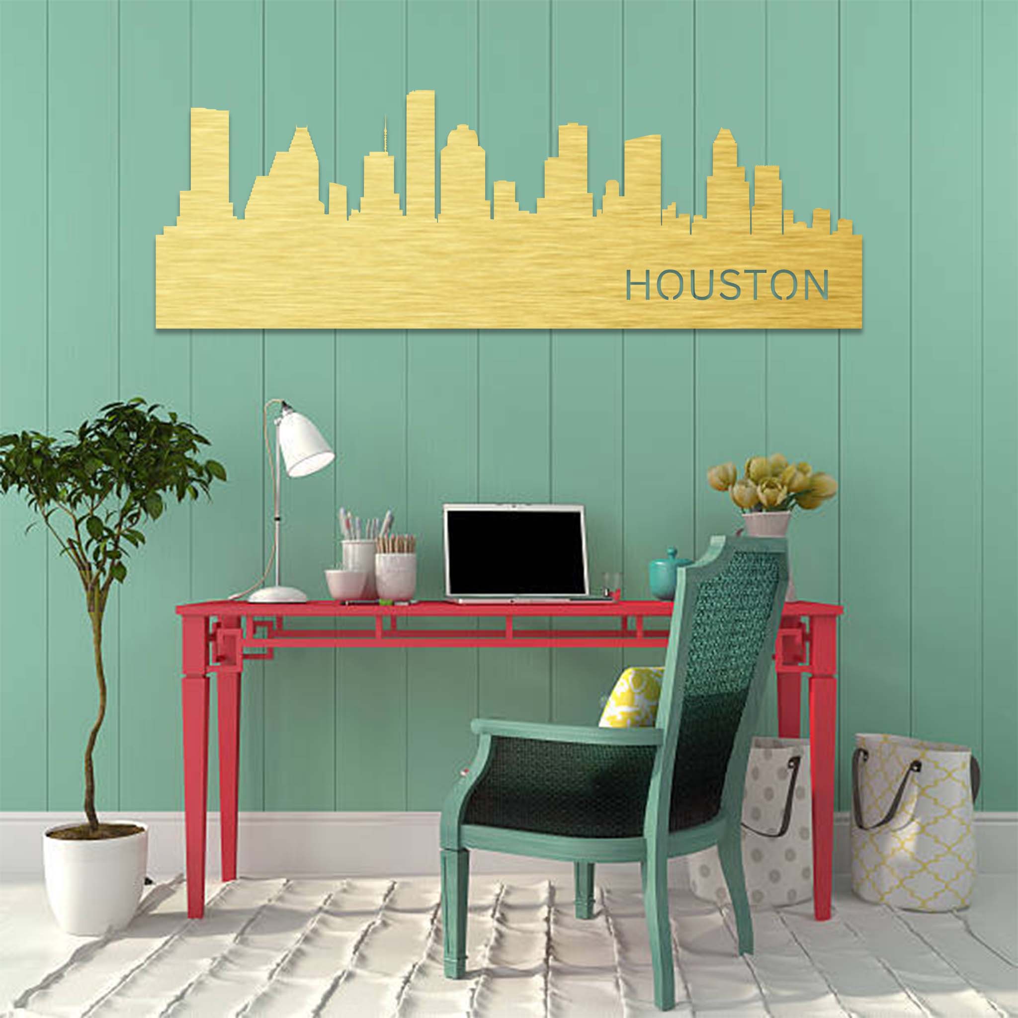 Houston Skyline - Metal Wall Art