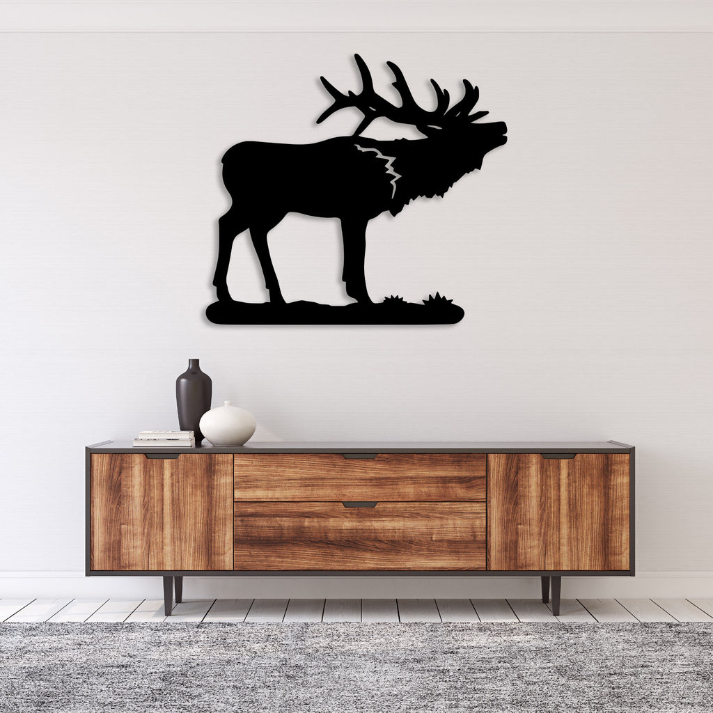 Howling Elk - Metal Wall Art