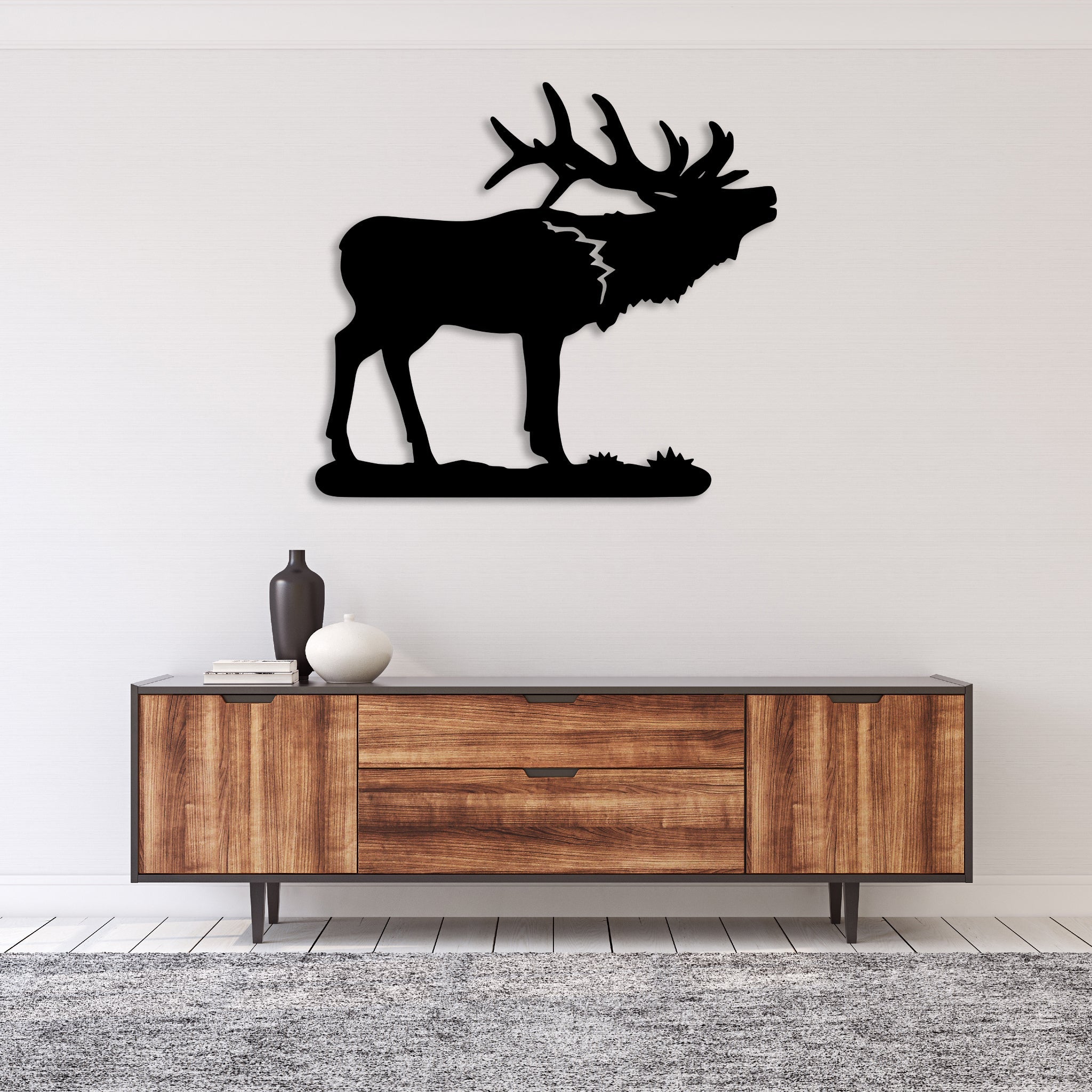 Howling Elk - Metal Wall Art