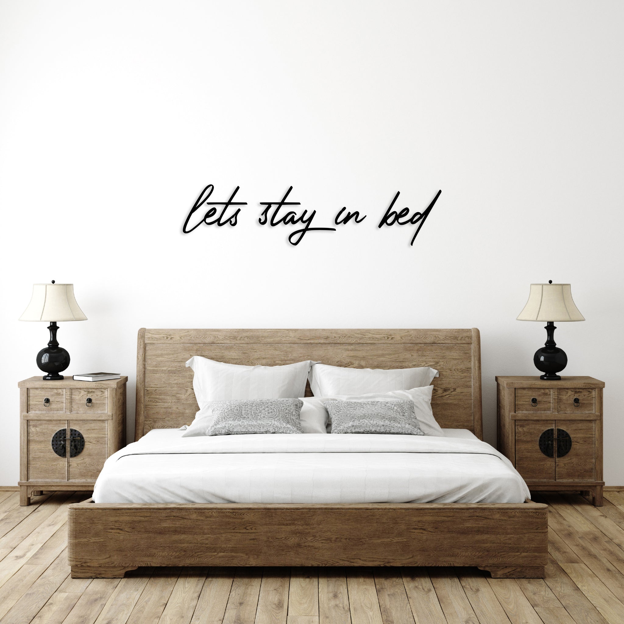 Let's Stay In Bed - Metal Wall Art