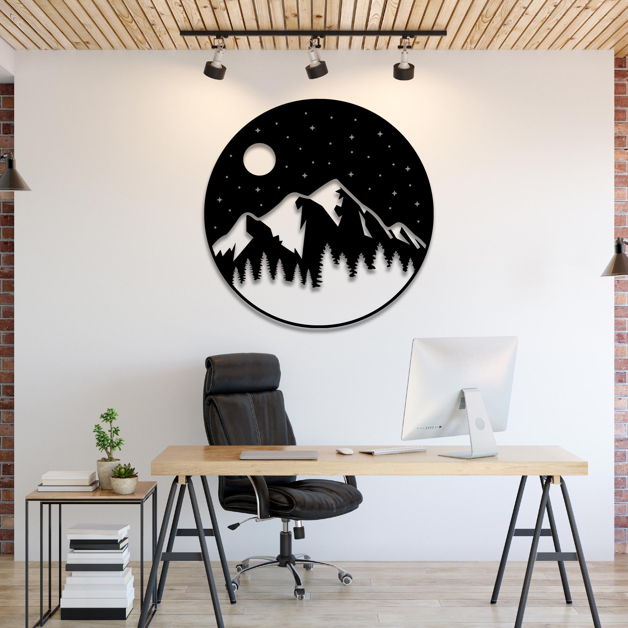 Moon Mountain - Metal Wall Art