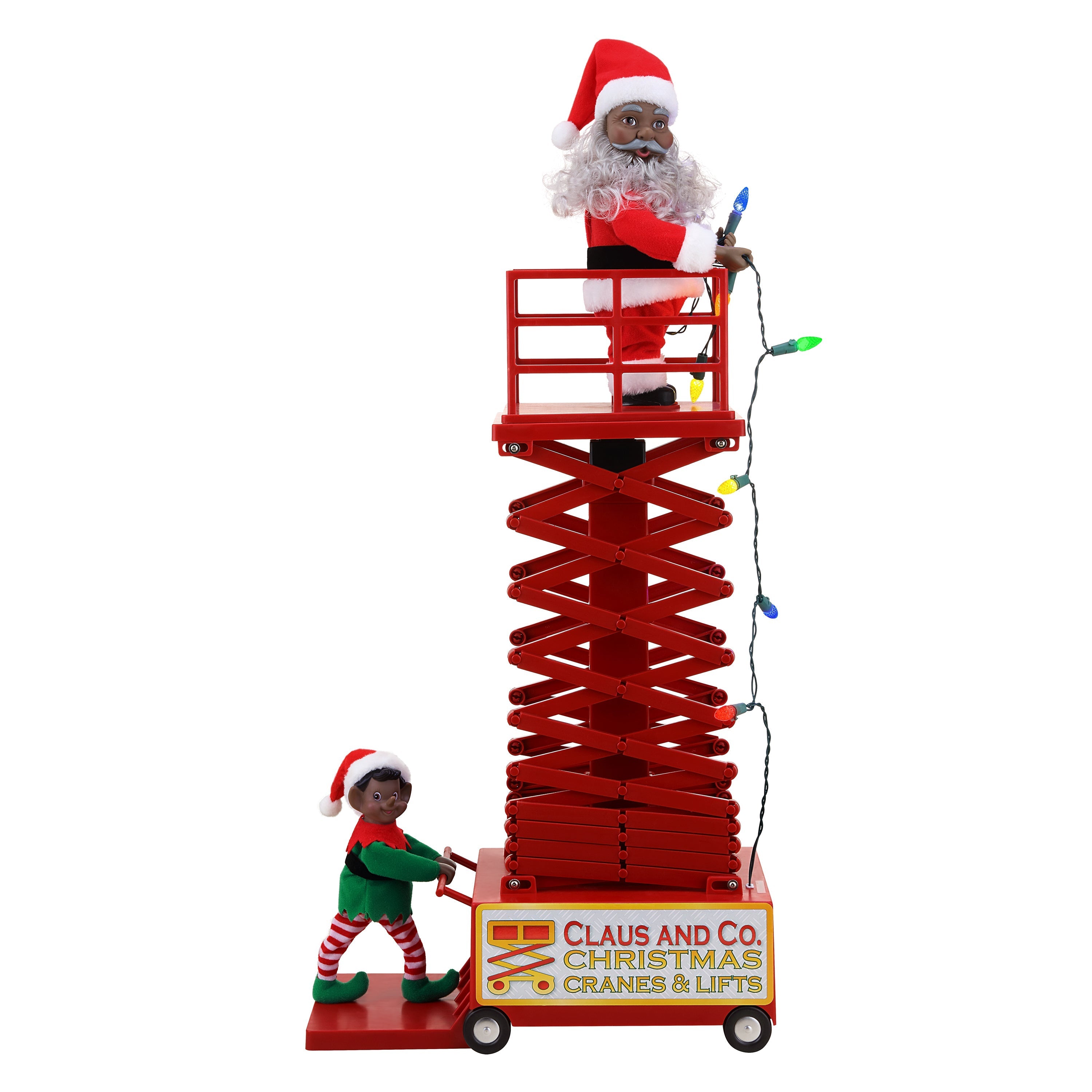 50 in. Animated and Musical Lift - Black Santa