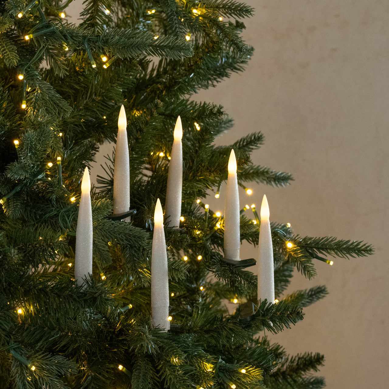 Cream Shimmer Clip On LED Candles