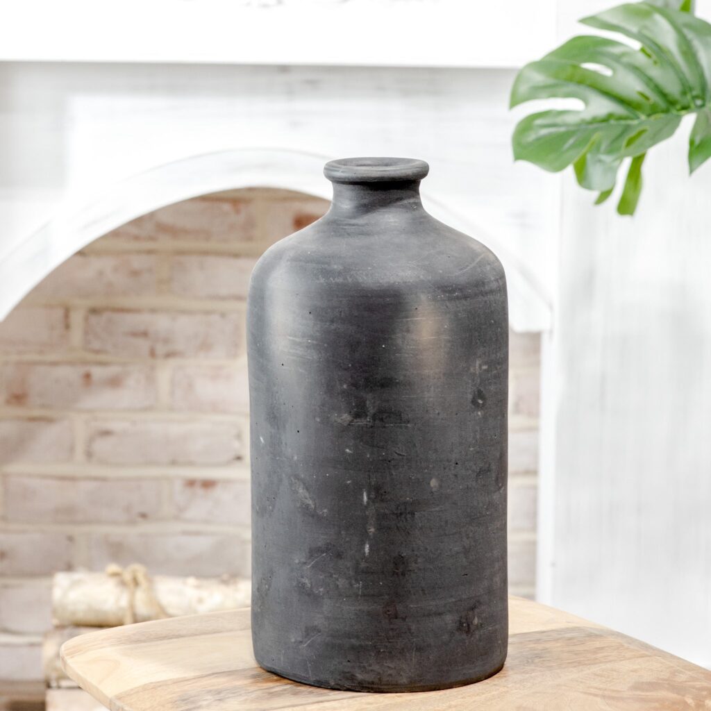 Black Terra Cotta Vase