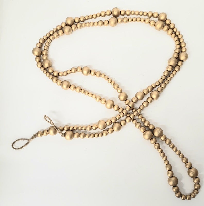 Gold Beads Jute Tassle