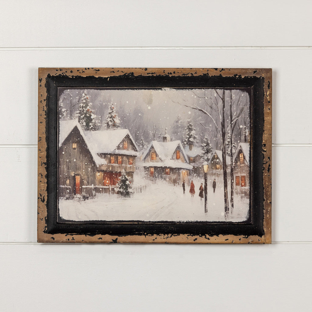 Cozy Christmas Village Print