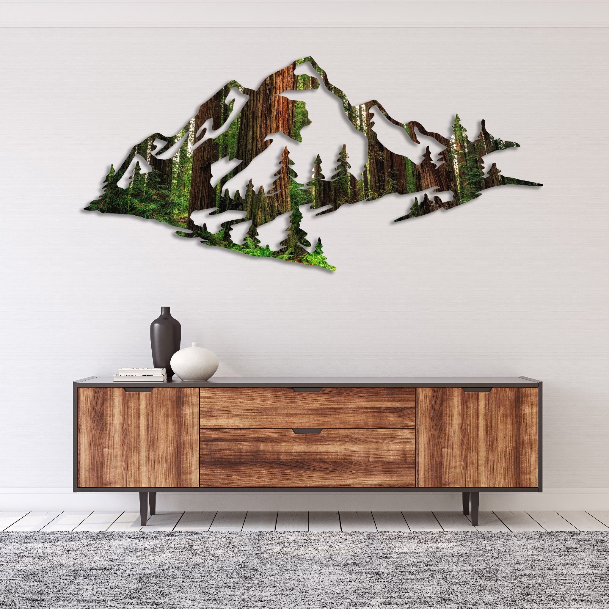 Redwood Mountain Range View - Metal Wall Art