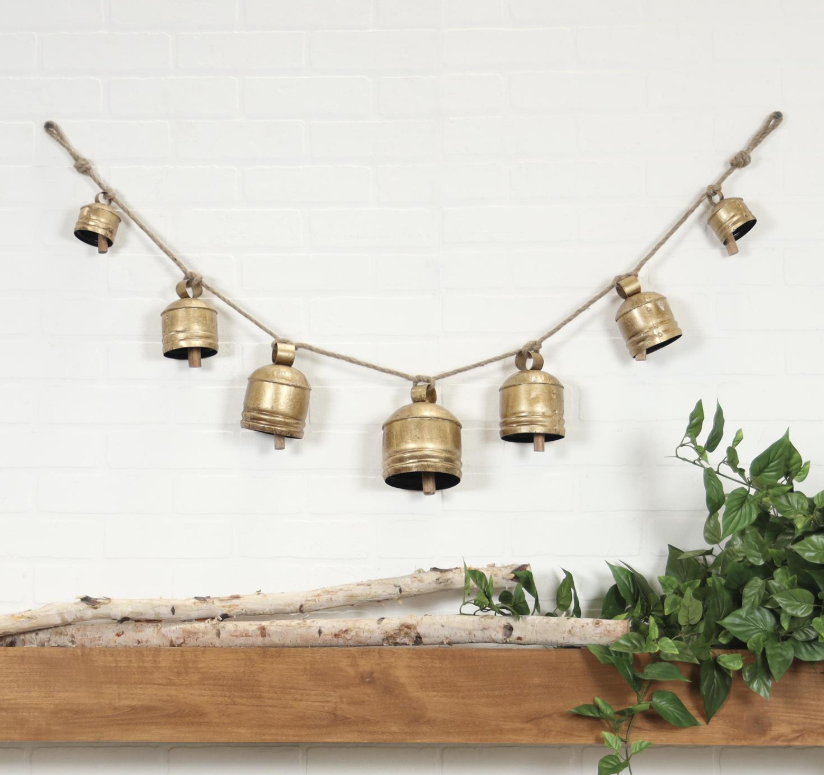 Hanging Gold Metal Tibetan Bells