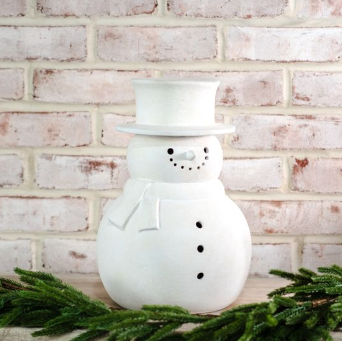 White Terracotta Snowman