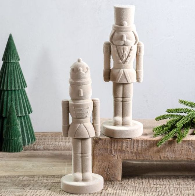 Ivory Velvet Nutcrackers