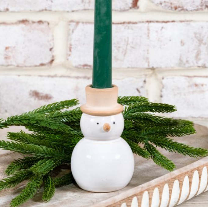 Snowman Taper Holder