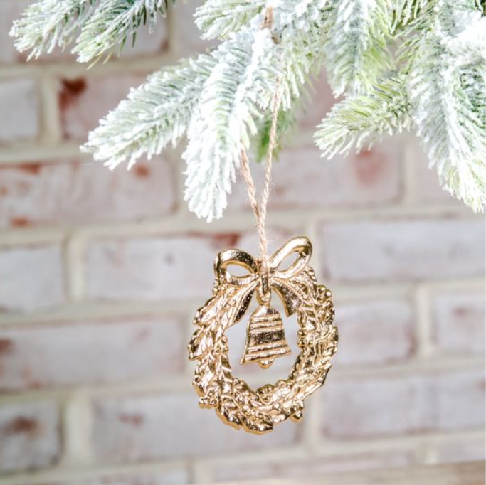 Gold Wreath Ornament