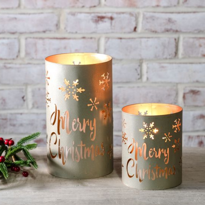 Gold Merry Christmas Lanterns