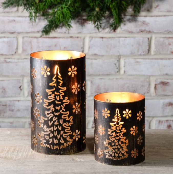 Soft Black Tree Lanterns