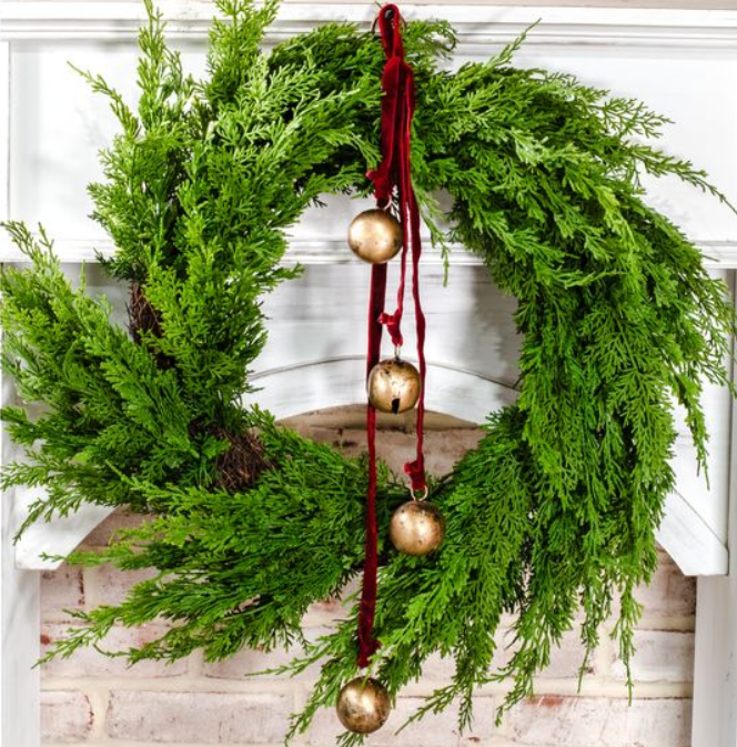 Burnt Gold Maroon Velvet Bell Hanger