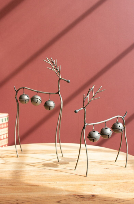 Wire Reindeer with Bells