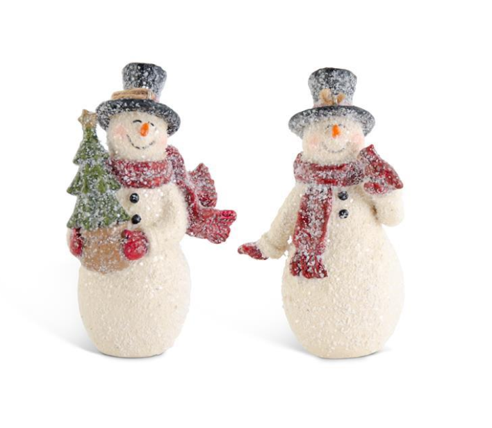 Glittered Vintage Snowman Ornament