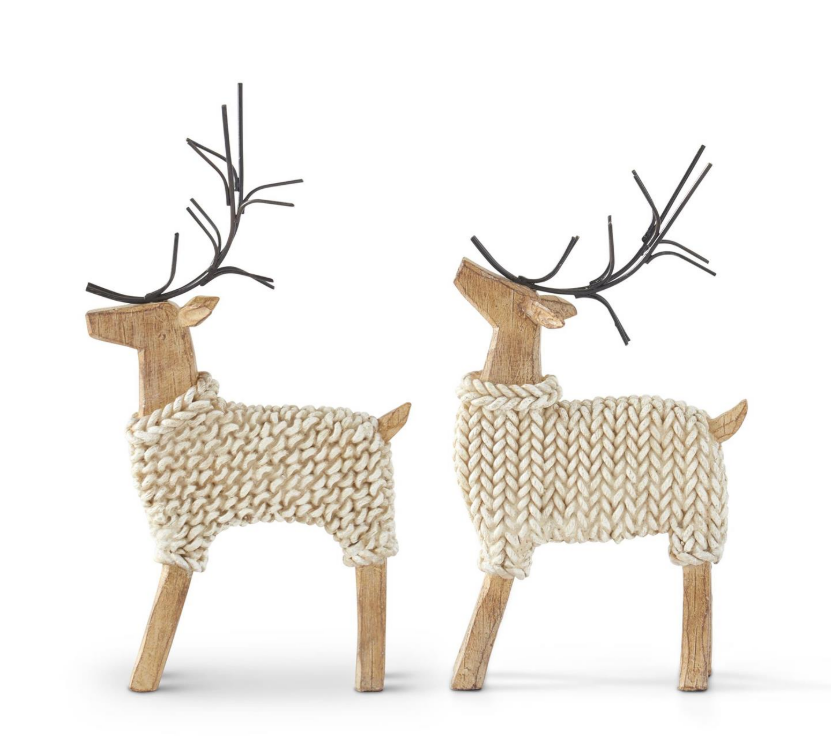 Deer In Cream Sweater