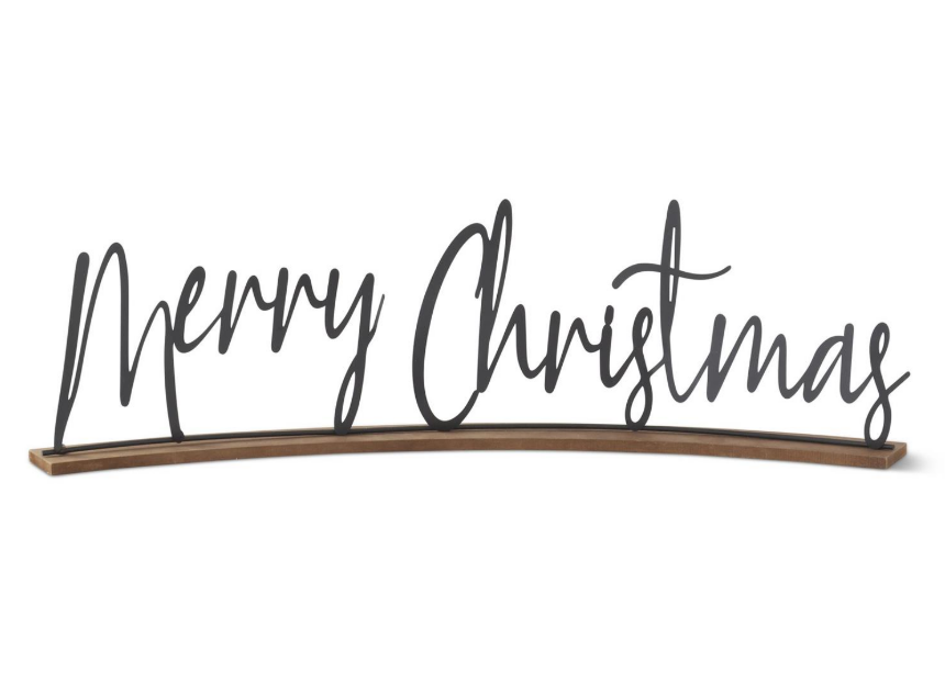 Merry Christmas Metal Script