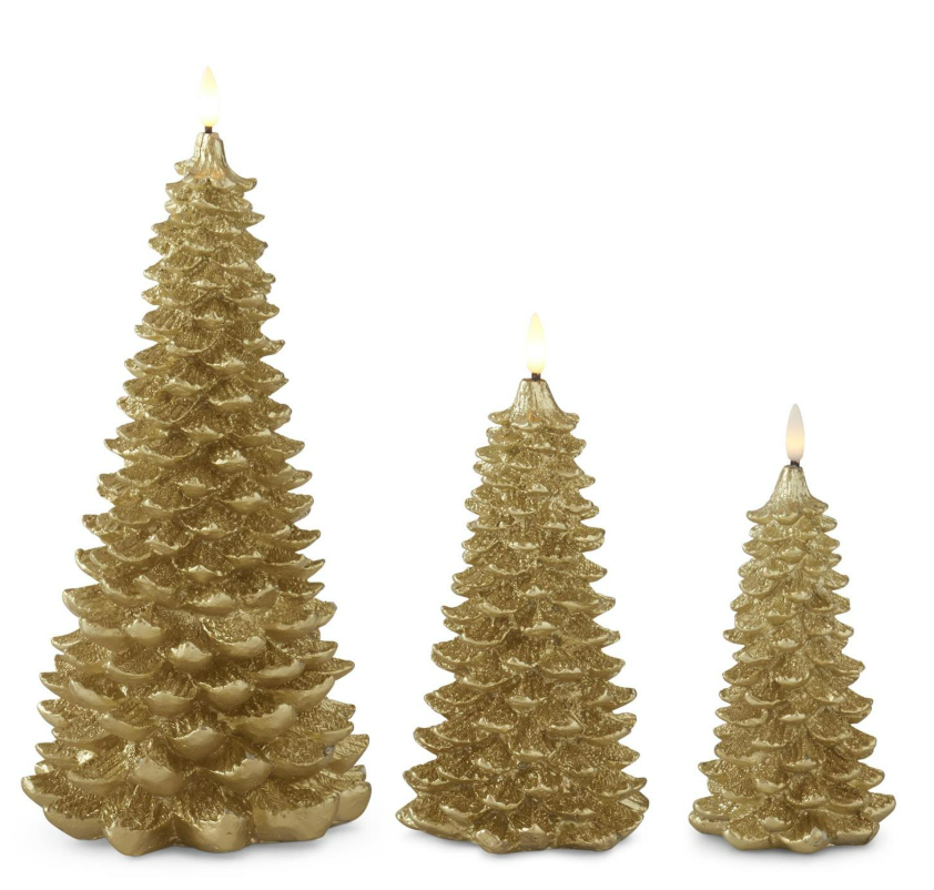 Gold LED Christmas Tree Candle