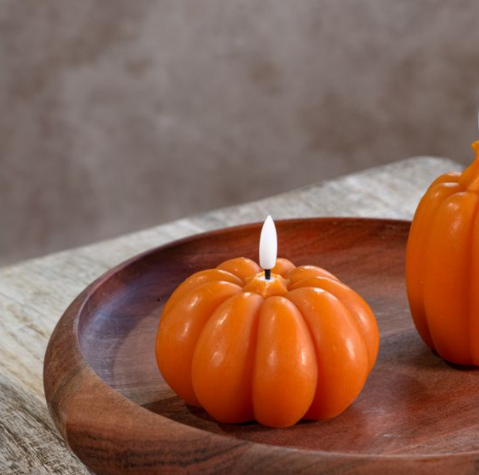 Wide Orange LED Pumpkin