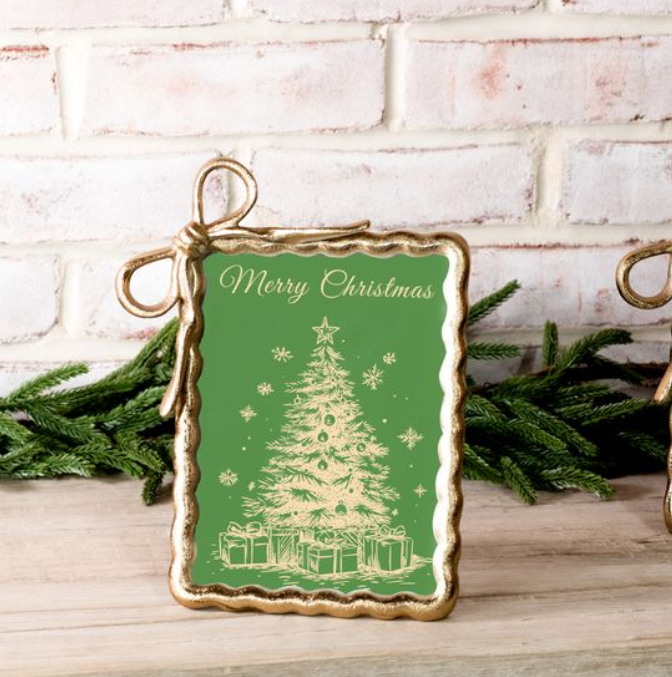 Gold Ribbon Photo Frame