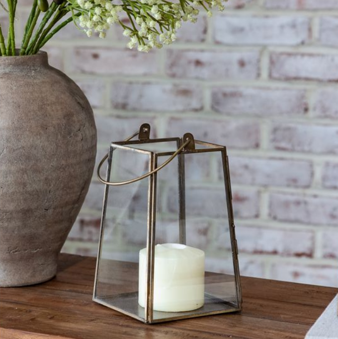 Glass + Iron Hanging Lantern