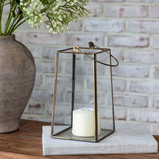 Glass + Iron Hanging Lantern