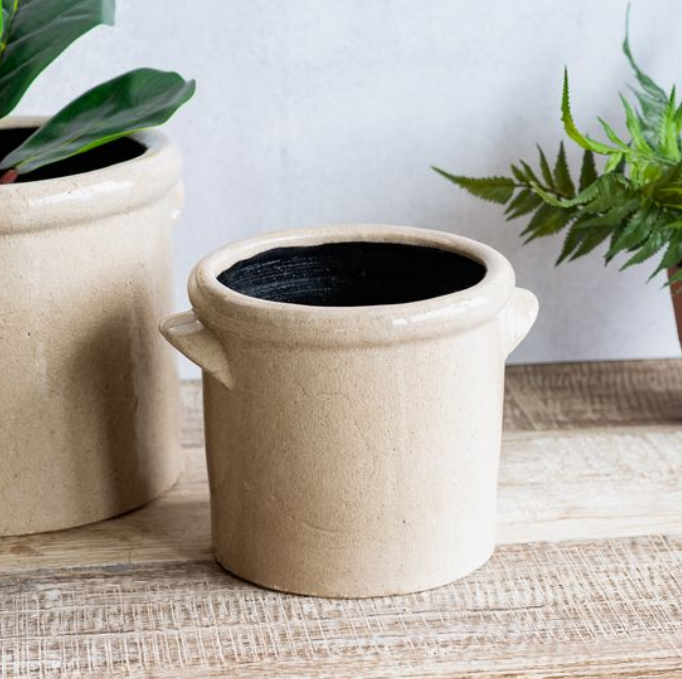 Handle Ceramic Crock