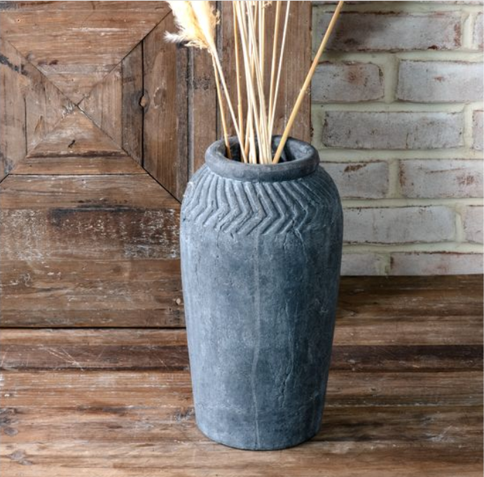 Black Top Pattern Vase