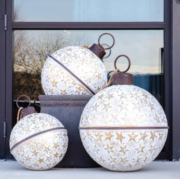 White & Gold Jumbo Star Bell