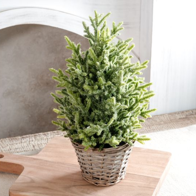 Glitter Topiary in Basket