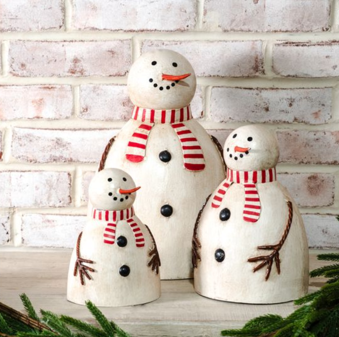 Metal Snowmen Decor