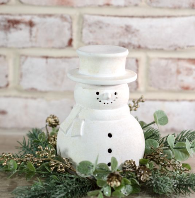 White Terracotta Snowman
