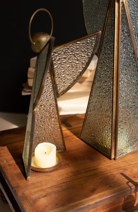 Antique Brass + Glass Angels