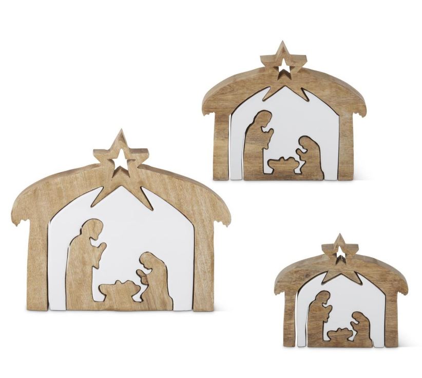 Wood + Enamel Nativity Cutouts