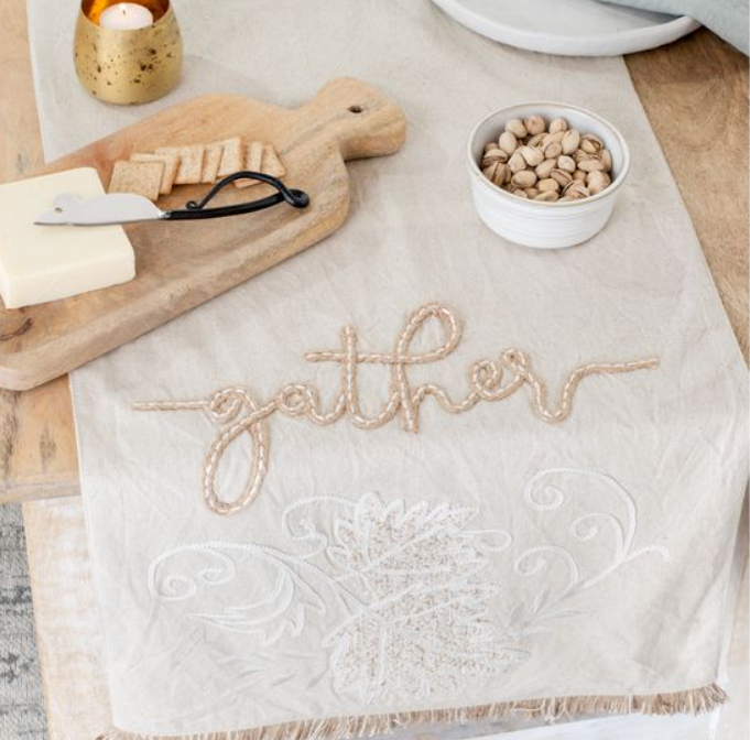 Beige 'Gather' Table Runner
