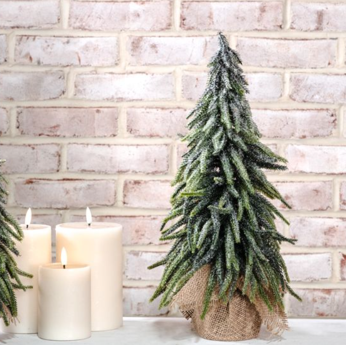 Frosted Tree in Burlap