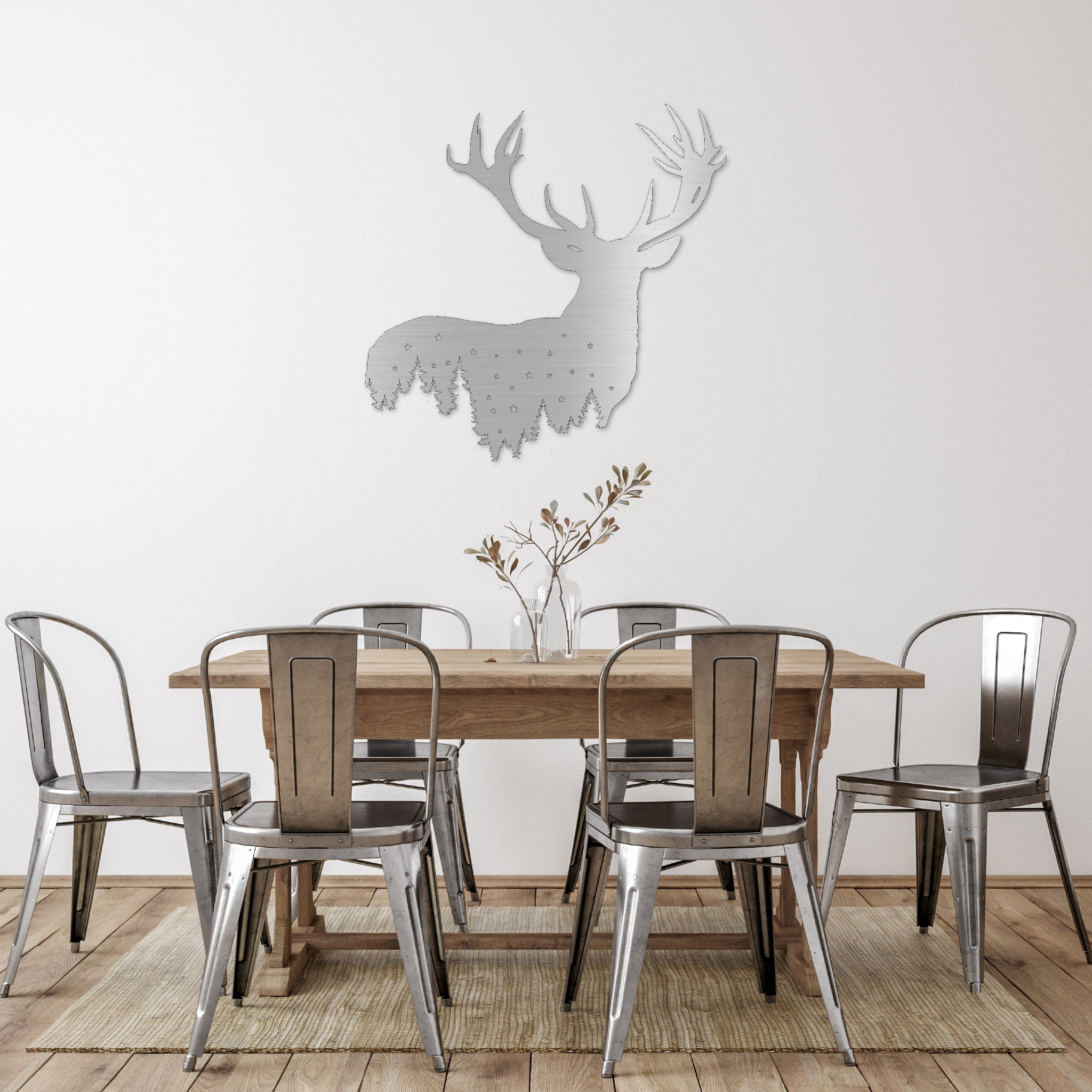 Deer Design - Metal Wall Art